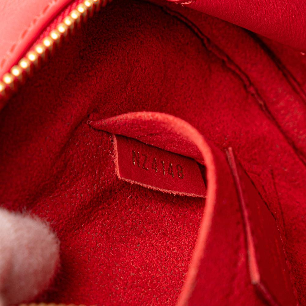 Louis Vuitton B Louis Vuitton Red Calf Leather skin Embellished New Wave Love Lock Crossbody Italy