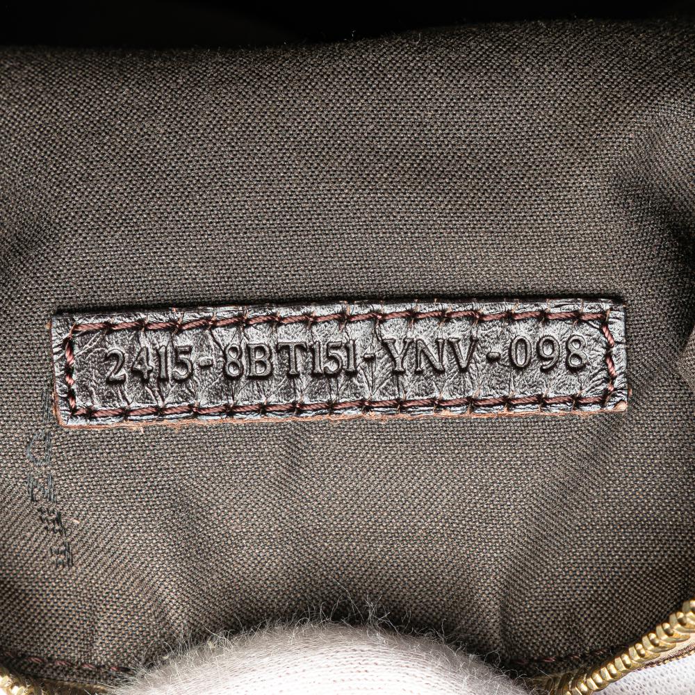 Fendi B Fendi Brown Light Brown Canvas Fabric Zucchino Crossbody Italy