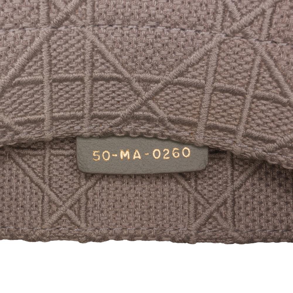 Christian Dior B Dior Gray Canvas Fabric Medium Cannage Embroidered Book Tote Italy