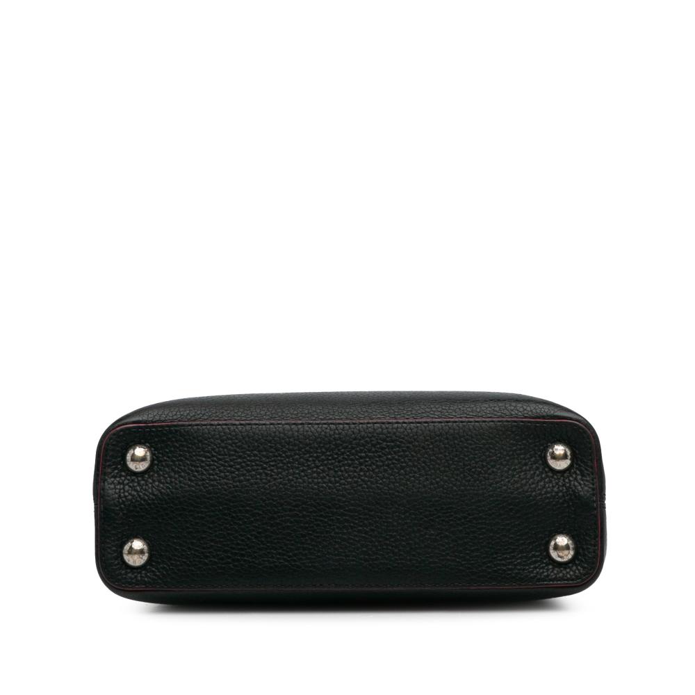 Louis Vuitton AB Louis Vuitton Black Calf Leather Taurillon Capucines BB France