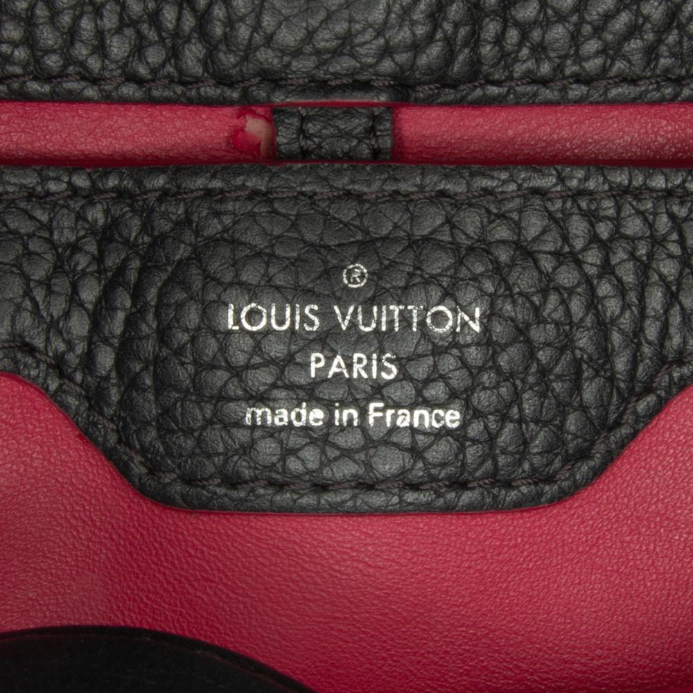 Louis Vuitton AB Louis Vuitton Black Calf Leather Taurillon Capucines BB France