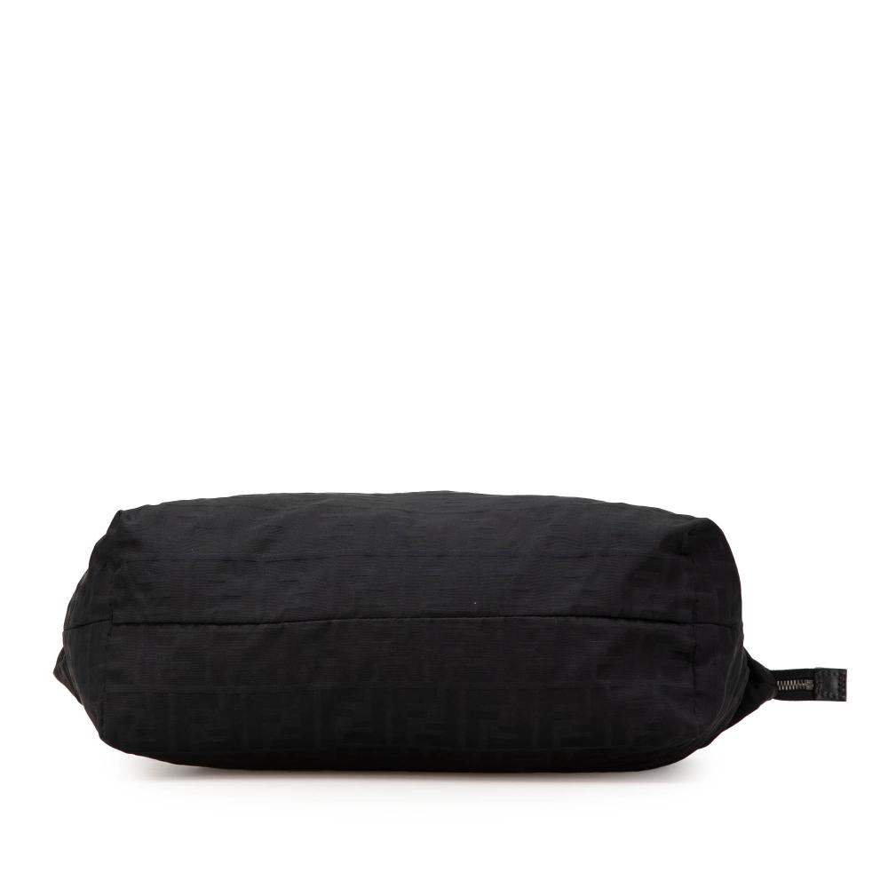 Fendi B Fendi Black Canvas Fabric Zucca Tote Italy