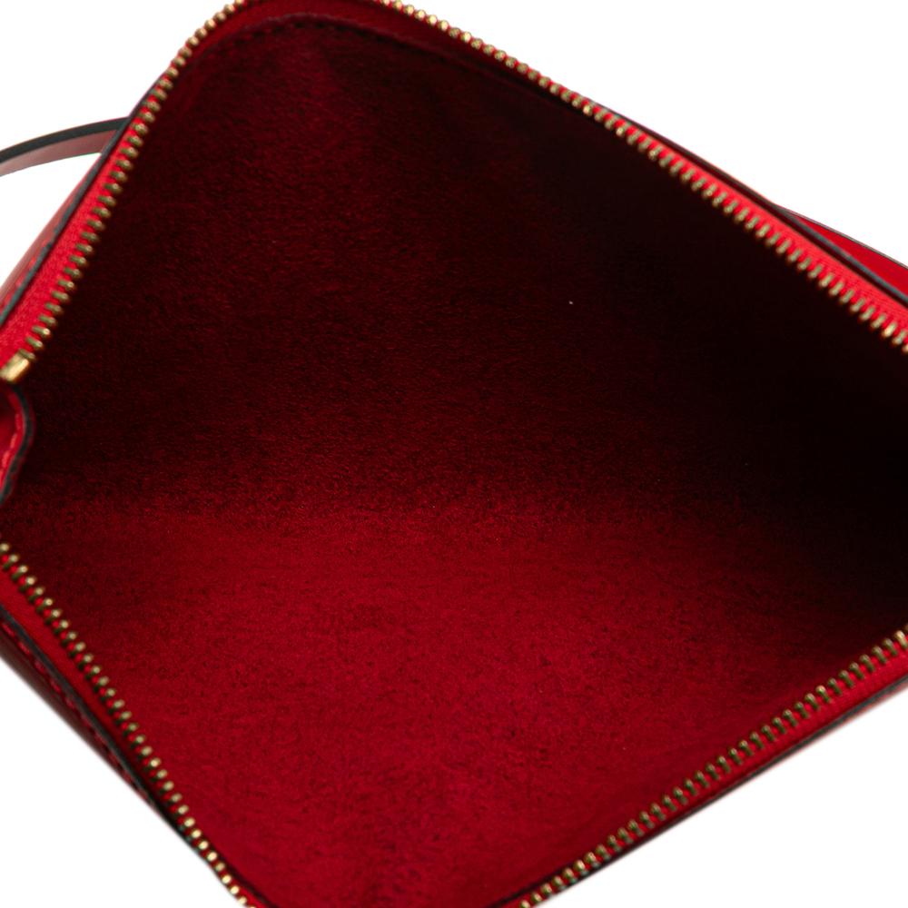 Louis Vuitton AB Louis Vuitton Red Epi Leather Leather Epi Pochette Accessoires France