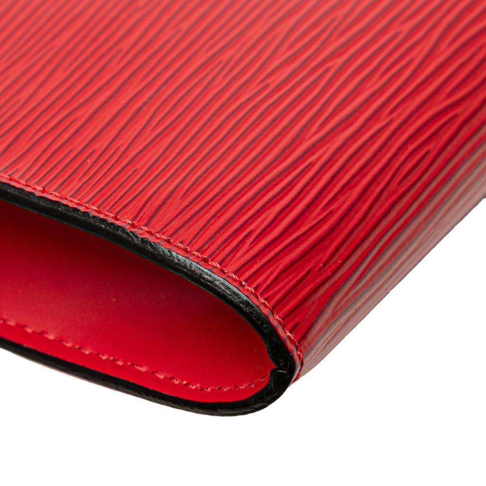 Louis Vuitton AB Louis Vuitton Red Epi Leather Leather Epi Pochette Accessoires France
