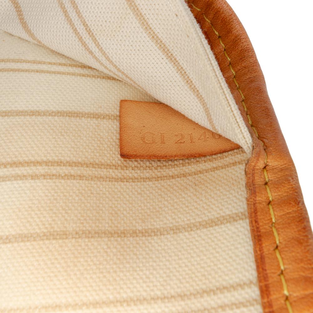 Louis Vuitton B Louis Vuitton White Damier Canvas Fabric Damier Azur Neverfull MM Spain