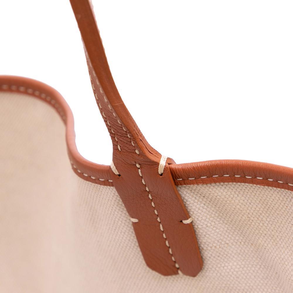 Goyard B Goyard Black with Brown Coated Canvas Fabric Goyardine Saint Louis GM France