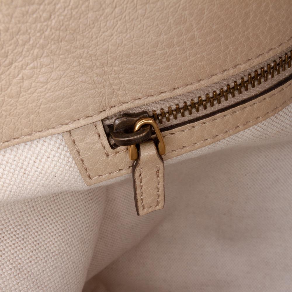 Gucci B Gucci Brown Beige with White Canvas Fabric GG Miss GG Tote Italy