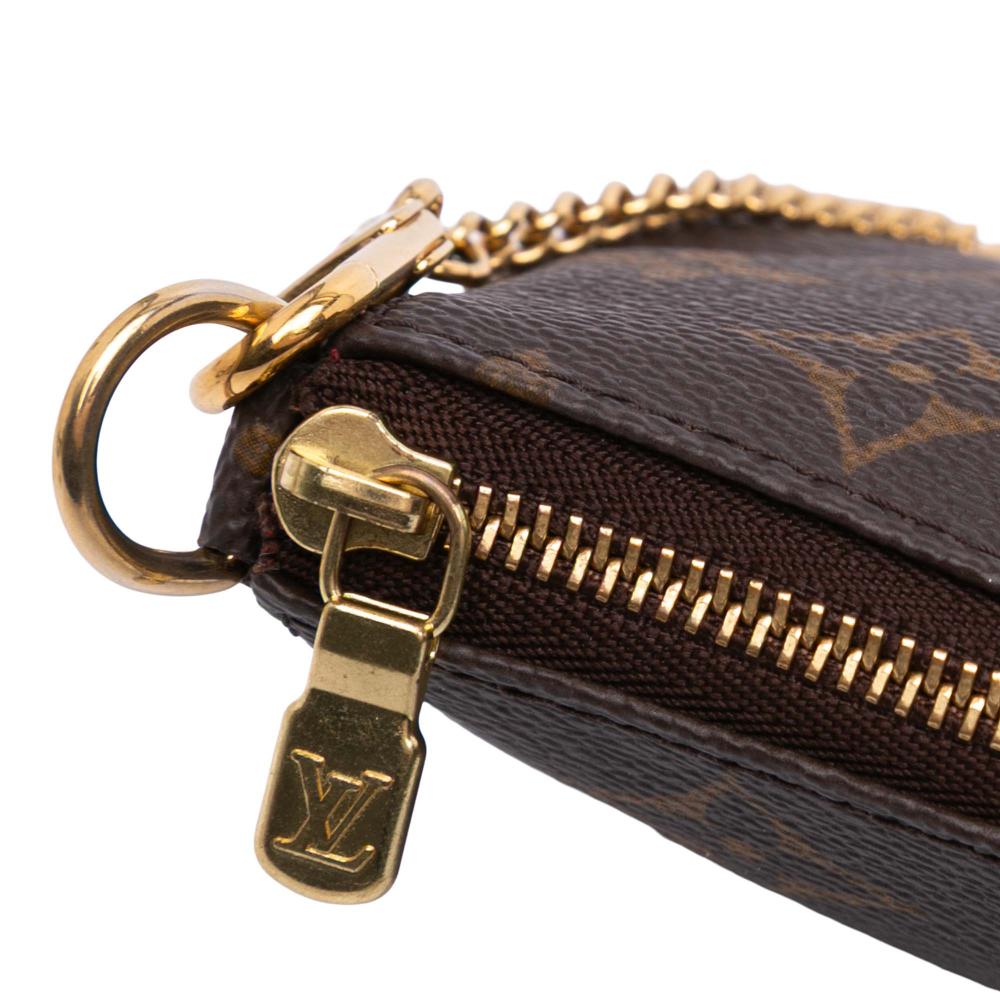 Louis Vuitton AB Louis Vuitton Brown Monogram Canvas Fabric Monogram Mini Pochette Accessoires France