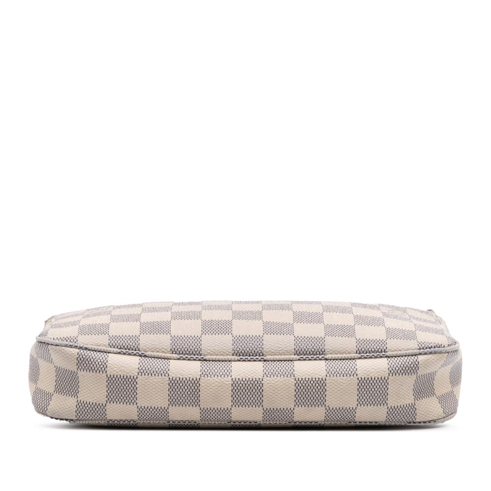 Louis Vuitton B Louis Vuitton White Damier Canvas Canvas Damier Azur Pochette Accessoires Spain