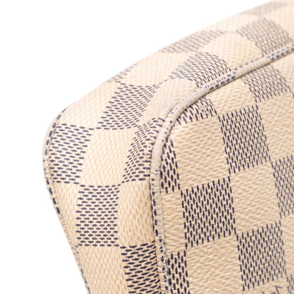 Louis Vuitton B Louis Vuitton White Damier Canvas Canvas Damier Azur Pochette Accessoires Spain