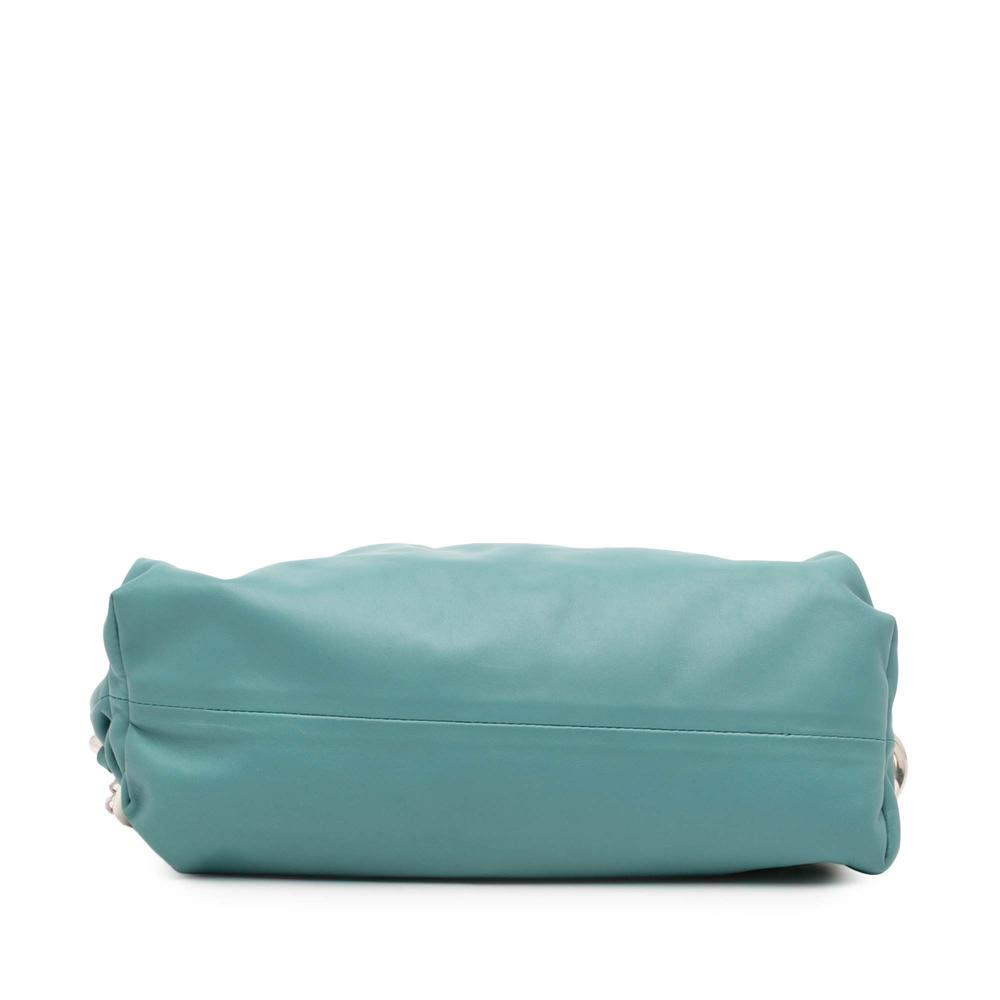 Bottega Veneta AB Bottega Veneta Blue Light Blue Lambskin Leather Leather Lambskin Chain Pouch Italy