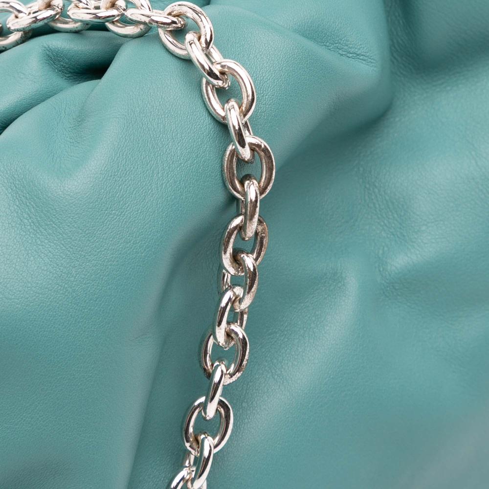 Bottega Veneta AB Bottega Veneta Blue Light Blue Lambskin Leather Leather Lambskin Chain Pouch Italy