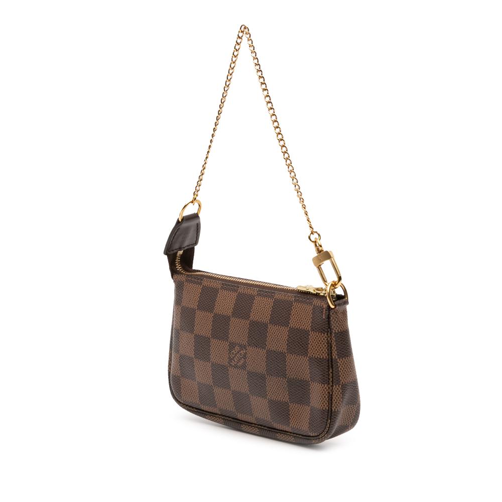 Louis Vuitton AB Louis Vuitton Brown Damier Canvas Canvas Damier Ebene Mini Pochette Accessoires France