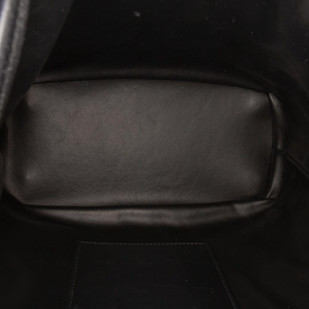 Ferragamo B Ferragamo Black Calf Leather Small Quilted Double Gancini Backpack Italy