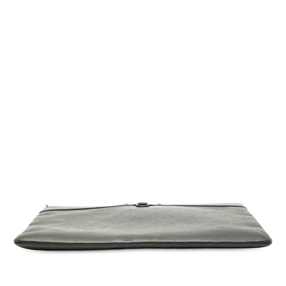 Louis Vuitton B Louis Vuitton Black Calf Leather Monogram Shadow Discovery Pochette Spain