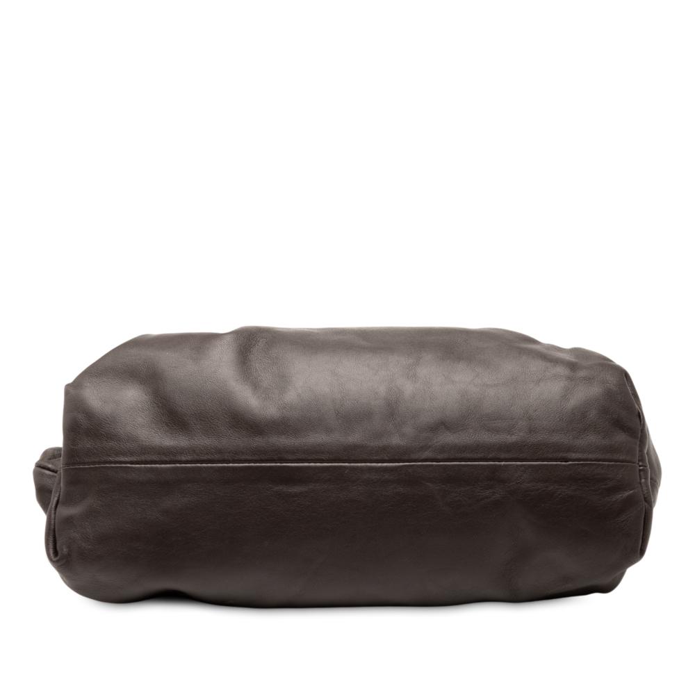 Bottega Veneta AB Bottega Veneta Brown Dark Brown Lambskin Leather Leather Lambskin Chain Pouch Italy