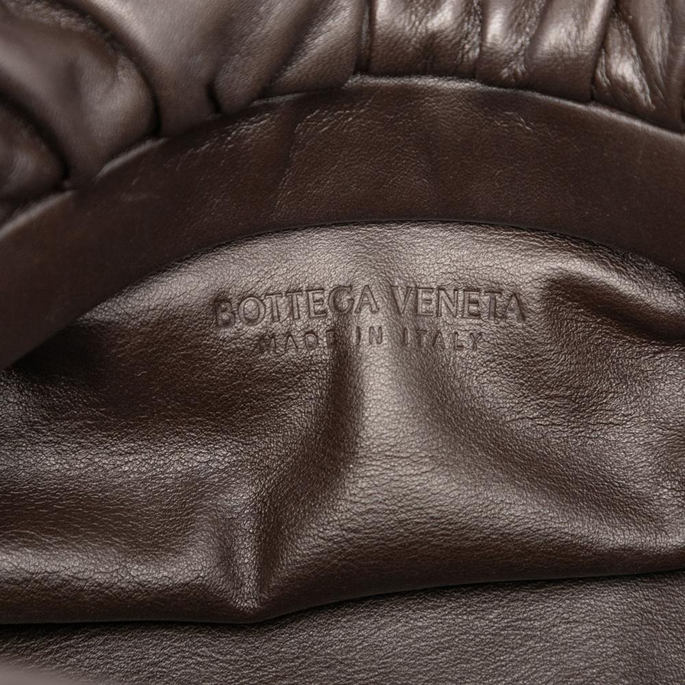Bottega Veneta AB Bottega Veneta Brown Dark Brown Lambskin Leather Leather Lambskin Chain Pouch Italy