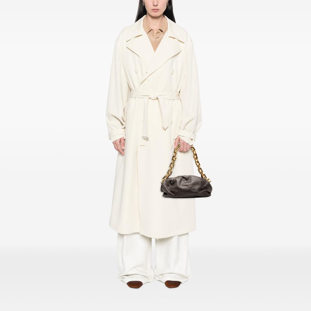 Bottega Veneta AB Bottega Veneta Brown Dark Brown Lambskin Leather Leather Lambskin Chain Pouch Italy