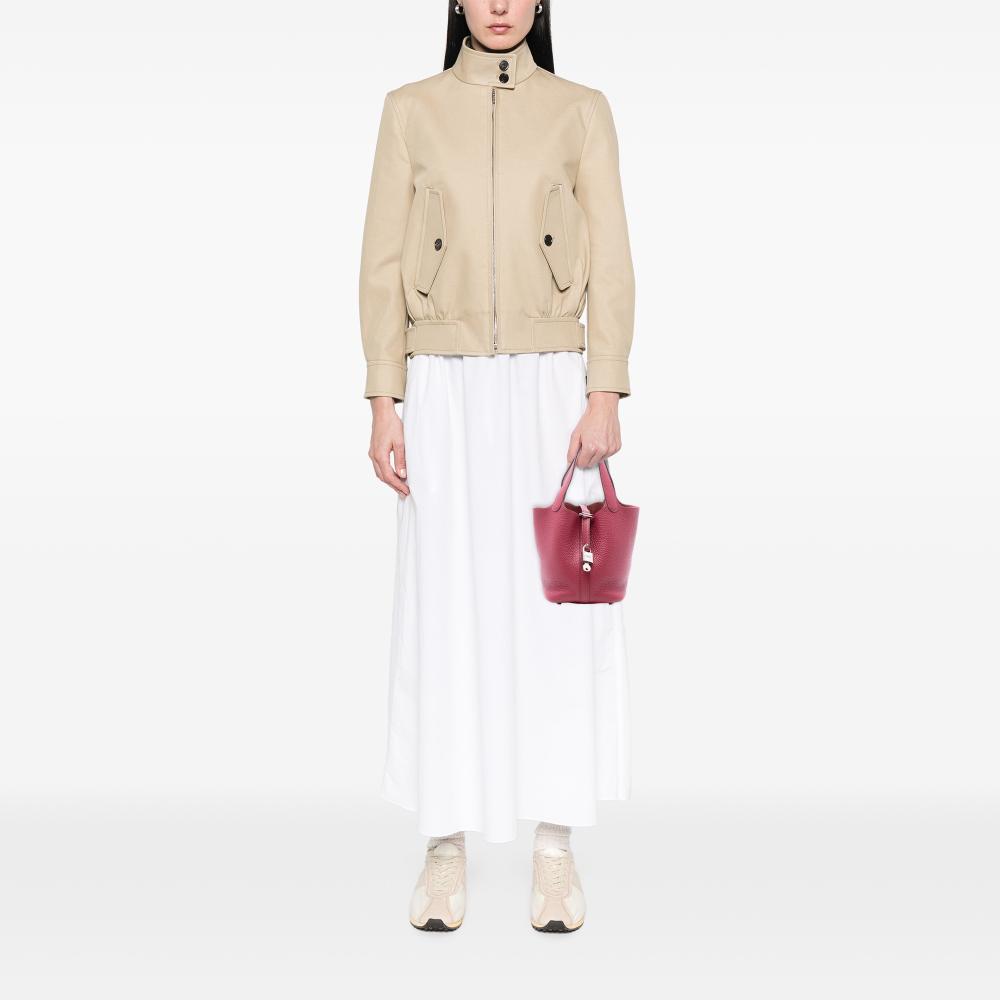 Hermès AB Hermès Red Dark Red Calf Leather Clemence Picotin Lock 18 France