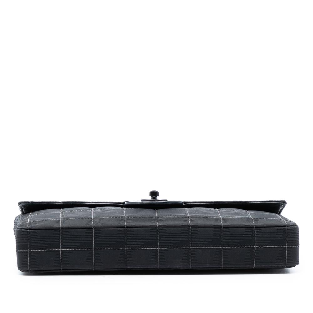 Chanel AB Chanel Black Nylon Fabric New Travel Line East West Flap France