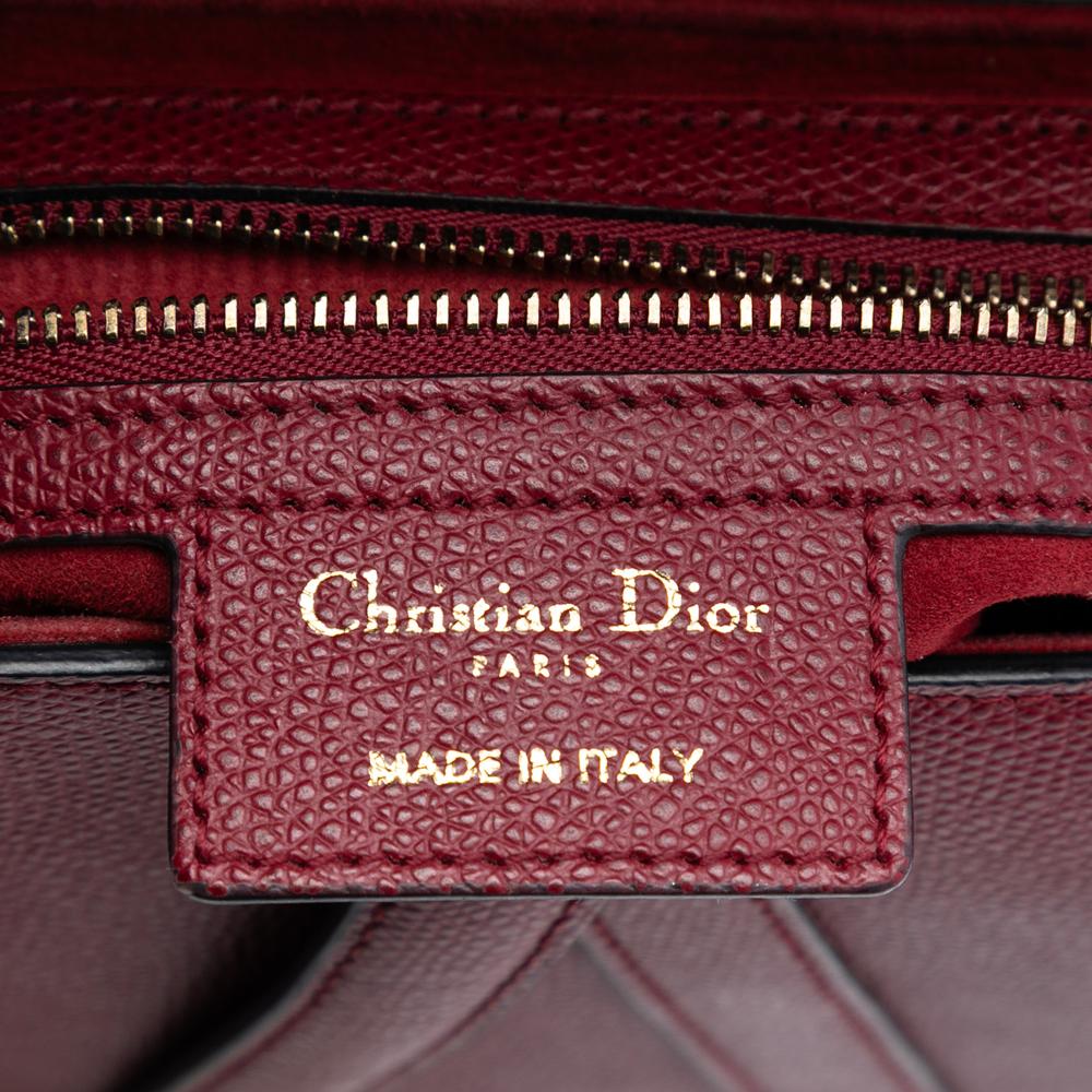 Christian Dior AB Dior Red Dark Red Calf Leather Grained skin Saddle Bag Italy