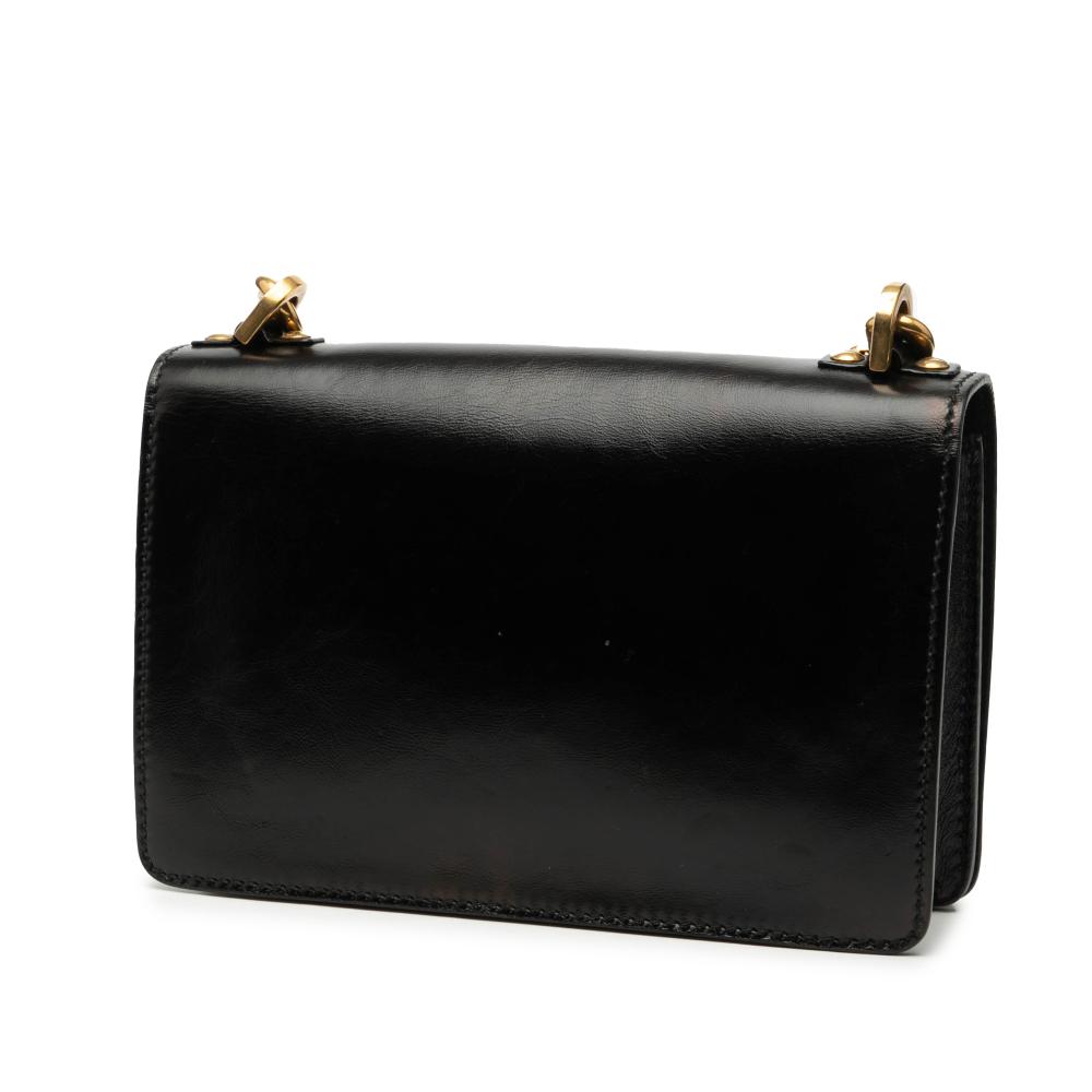 Christian Dior B Dior Black Calf Leather JAdior Chain Flap Italy