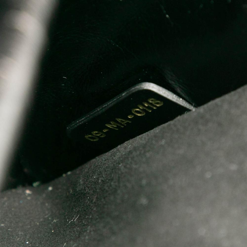 Christian Dior B Dior Black Calf Leather JAdior Chain Flap Italy