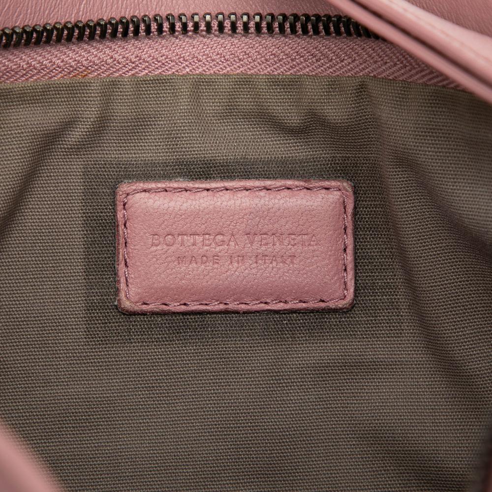 Bottega Veneta B Bottega Veneta Purple Nappa Leather Leather Bicolor Nappa Intrecciato Wristlet Clutch Italy