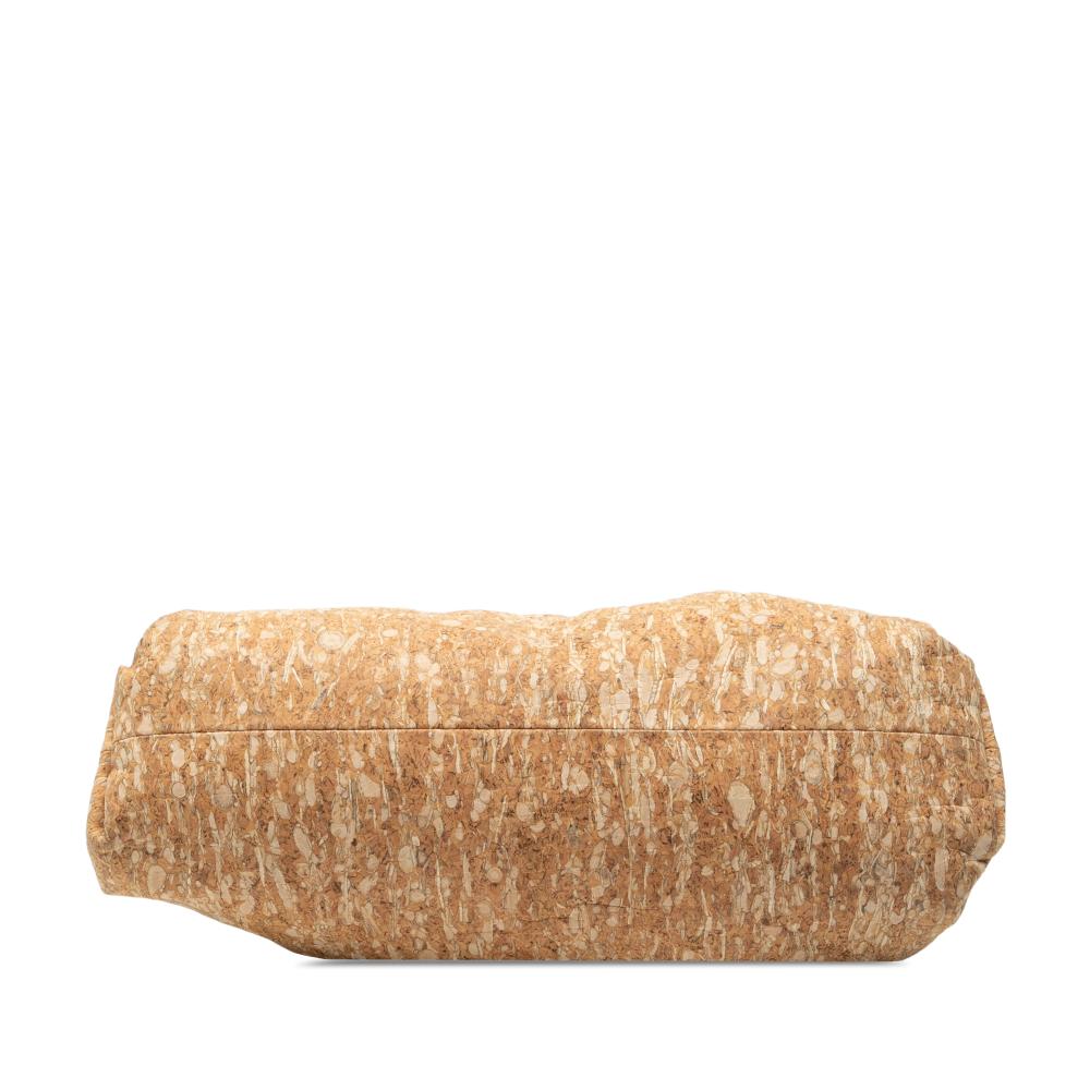 Bottega Veneta AB Bottega Veneta Brown Fiber Fabric Cork The Pouch Italy