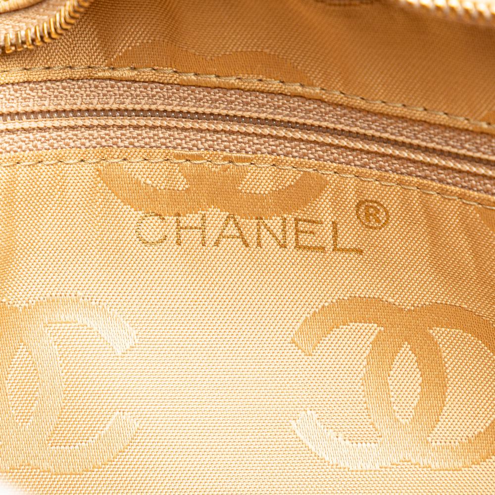 Chanel B Chanel Brown Beige Lambskin Leather Leather CC Chevron Quilted Lambskin Chain Shoulder Bag Italy