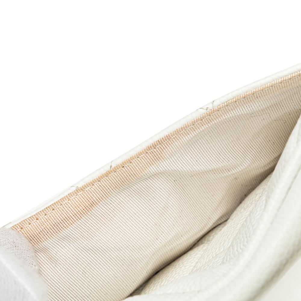 Chanel B Chanel White Caviar Leather Leather CC Quilted Caviar Bowling Bag France