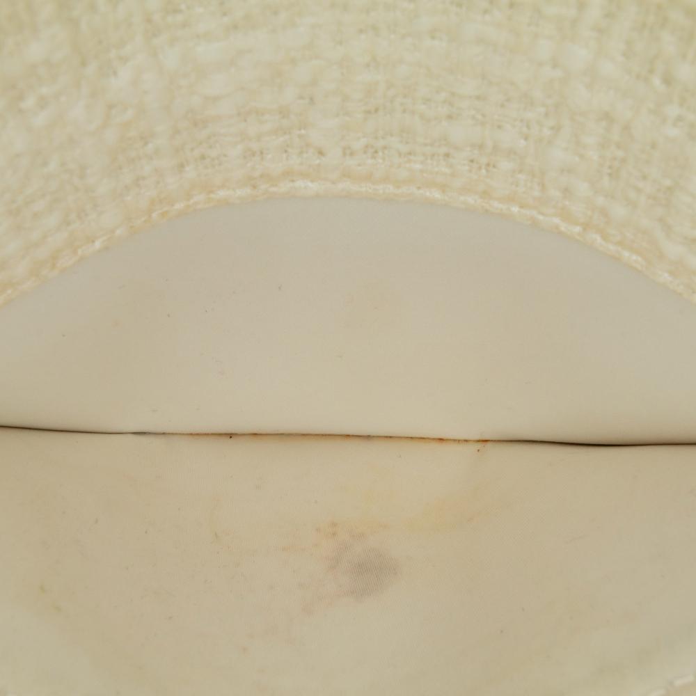 Chanel B Chanel Brown Beige Coated Canvas Fabric CC Coated Tweed Wallet On Chain Italy