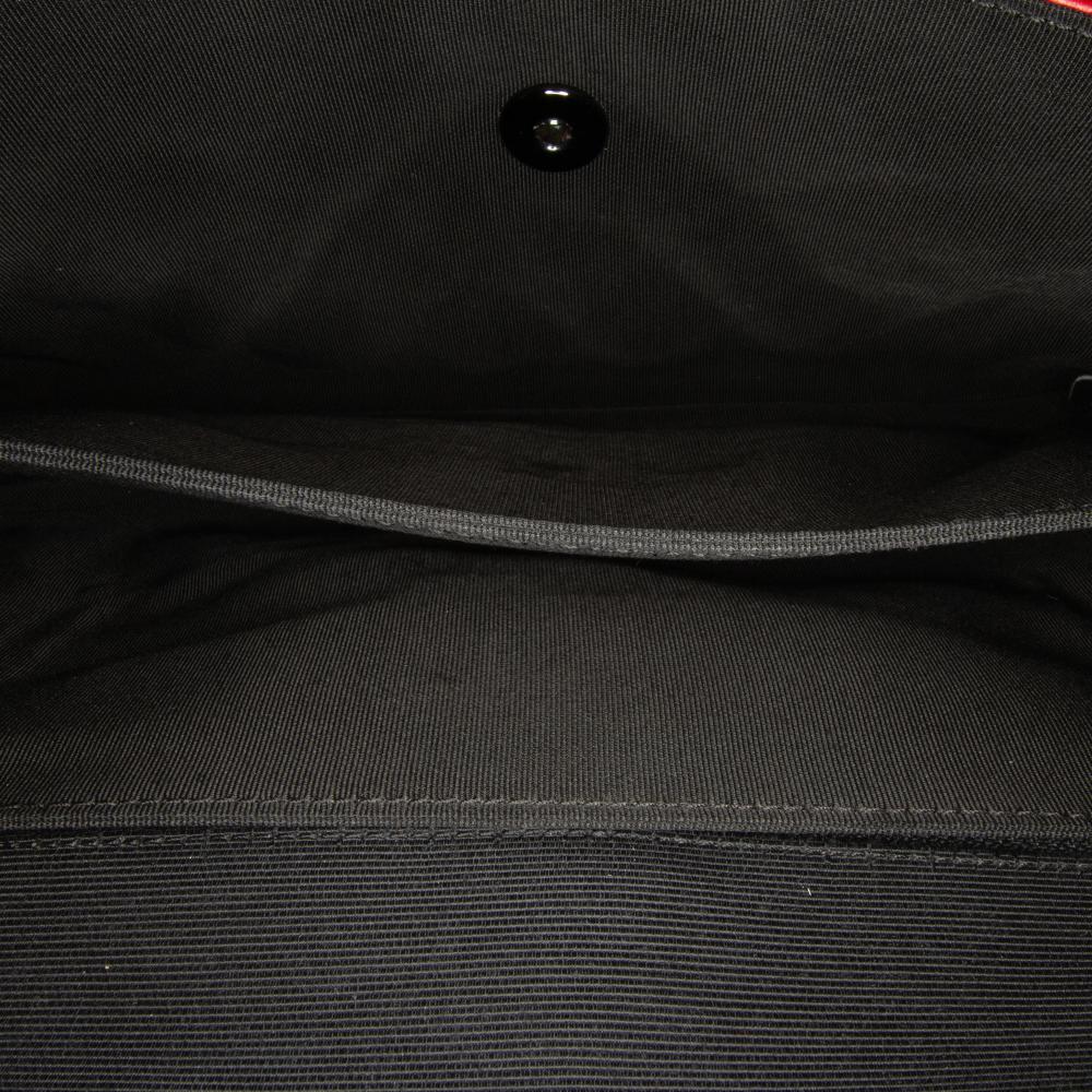 Chanel B Chanel Red Lambskin Leather Leather CC Grossgrain trim Lambskin Flap Shoulder Bag Italy