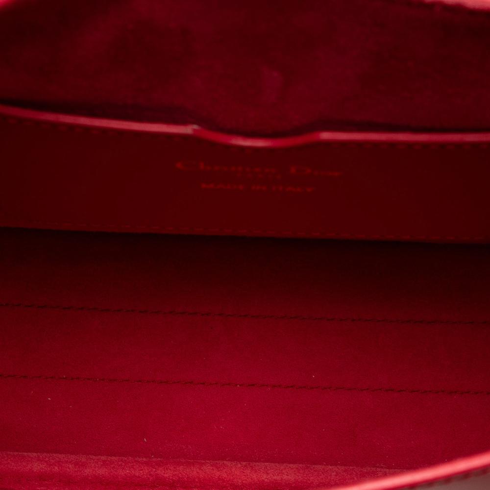 Christian Dior B Dior Red Calf Leather Medium Bobby Crossbody Bag Italy