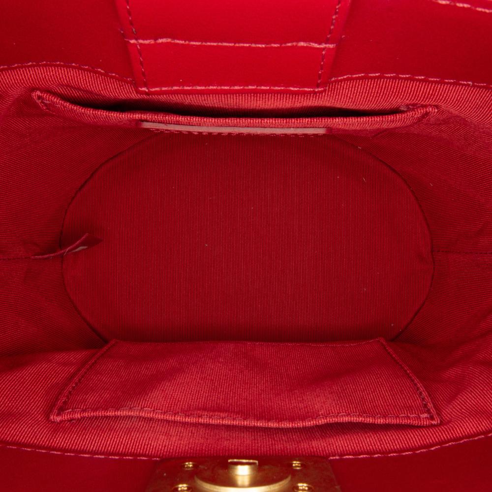 Chanel B Chanel Red Calf Leather skin Boy Bucket Bag France