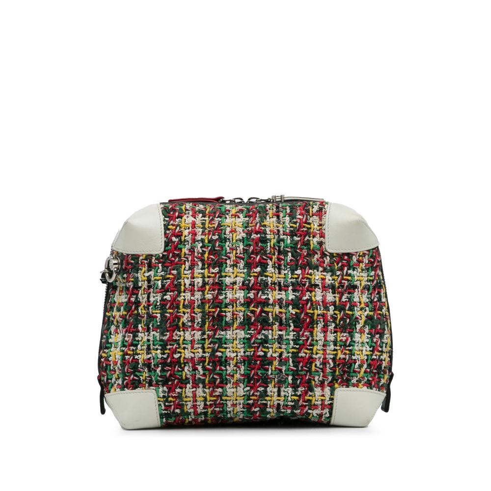 Chanel B Chanel Red with White Tweed Fabric Street Allure Camera Bag Italy