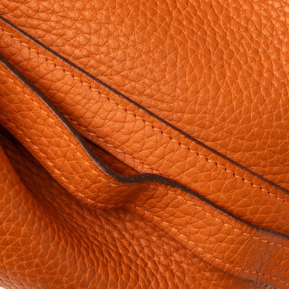 Hermès AB Hermès Orange Calf Leather Clemence Picotin Lock 22 France