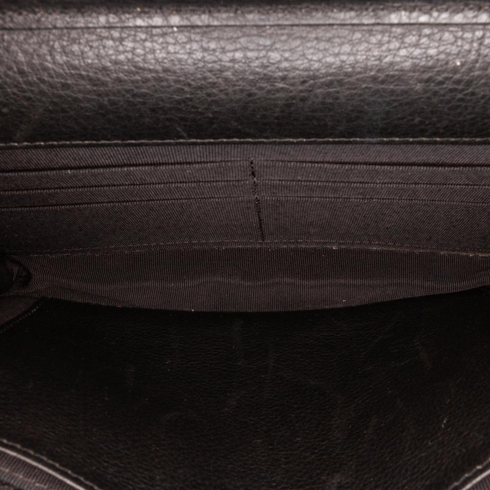 Chanel B Chanel Black Calf Leather Studded Wallet on Chain Italy