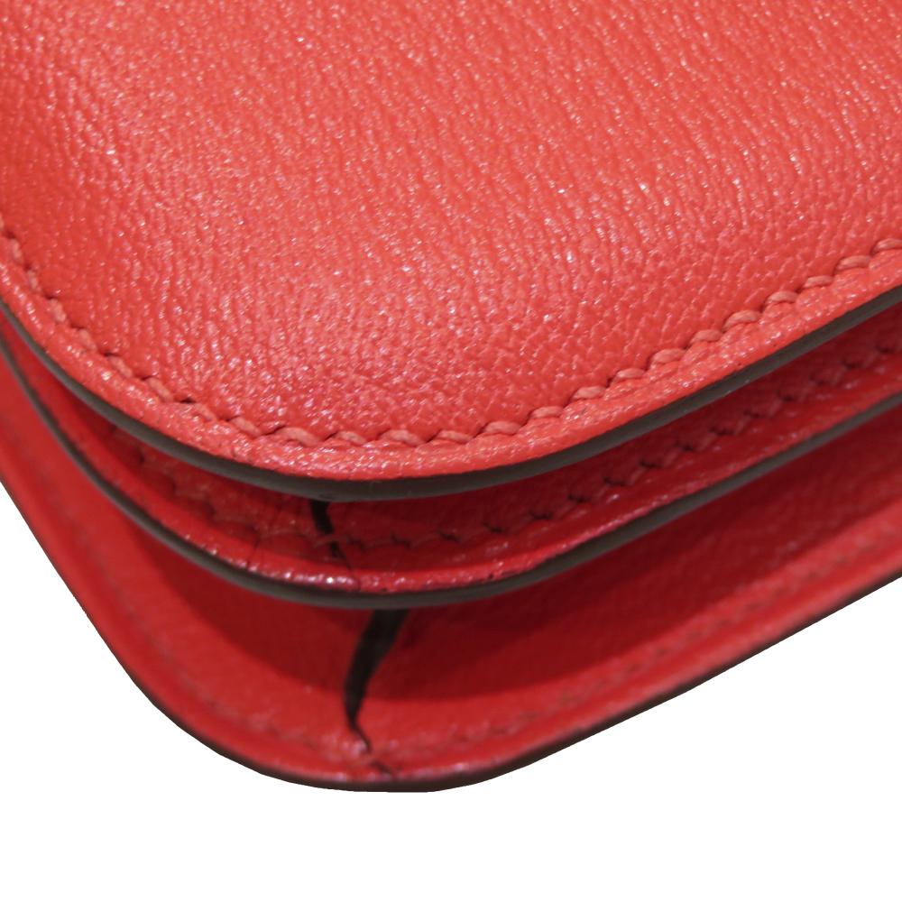 Hermès AB Hermès Red Calf Leather Mini Epsom Constance 18 France