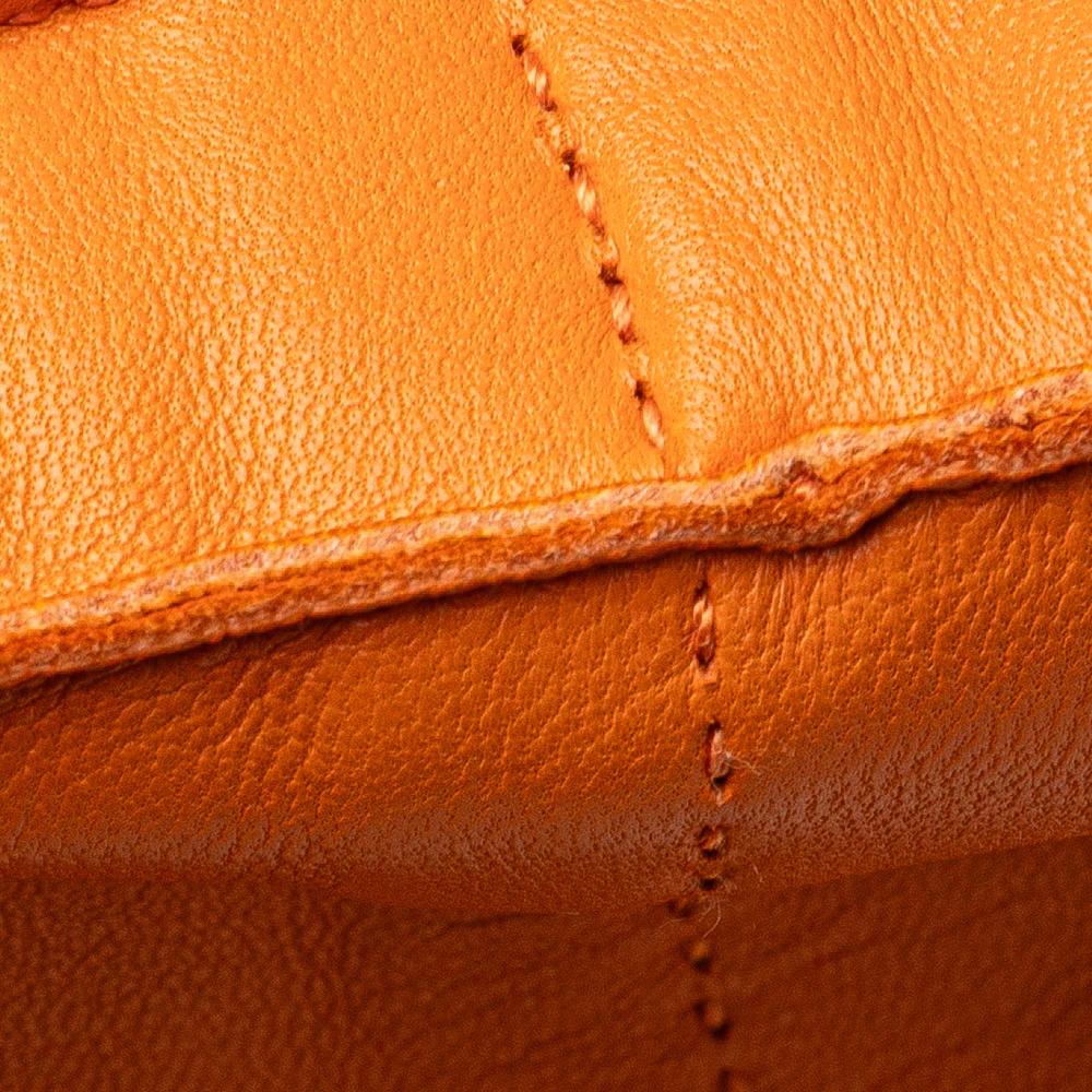 Hermès B Hermès Orange Lambskin Leather Leather Milo Clou de Selle Crossbody France