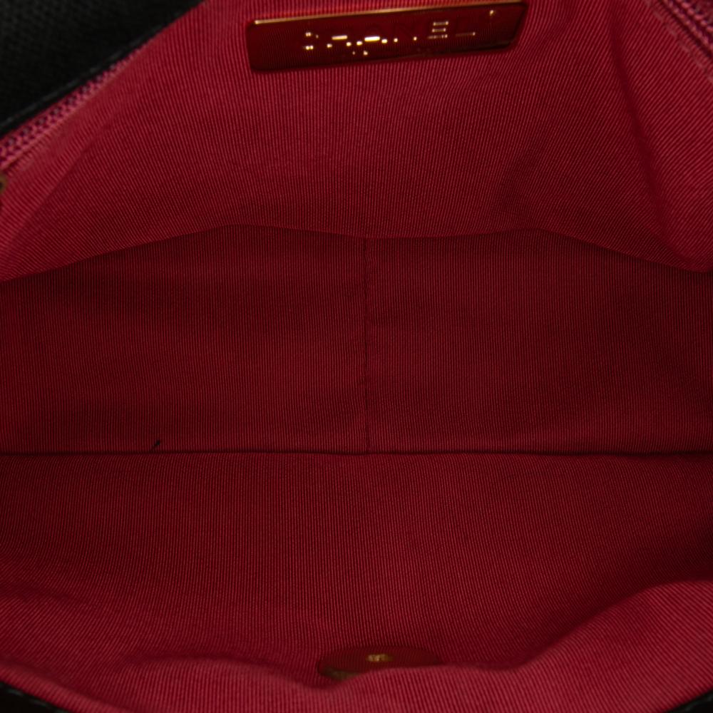 Chanel AB Chanel Black Canvas Fabric Medium and Cotton 19 Flap Italy