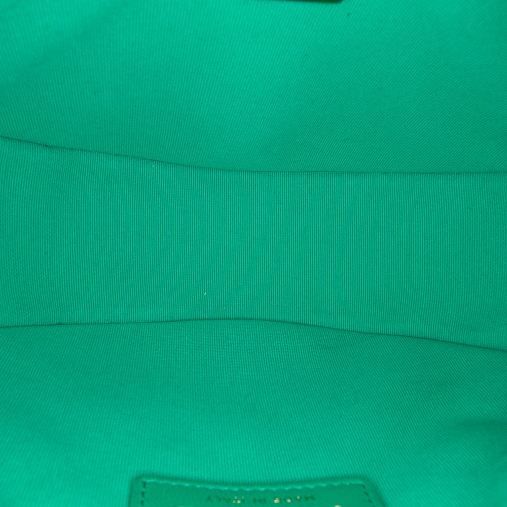 Chanel AB Chanel Green Lambskin Leather Leather Small Quilted Lambskin Chain Around Hook Hobo Bag Italy