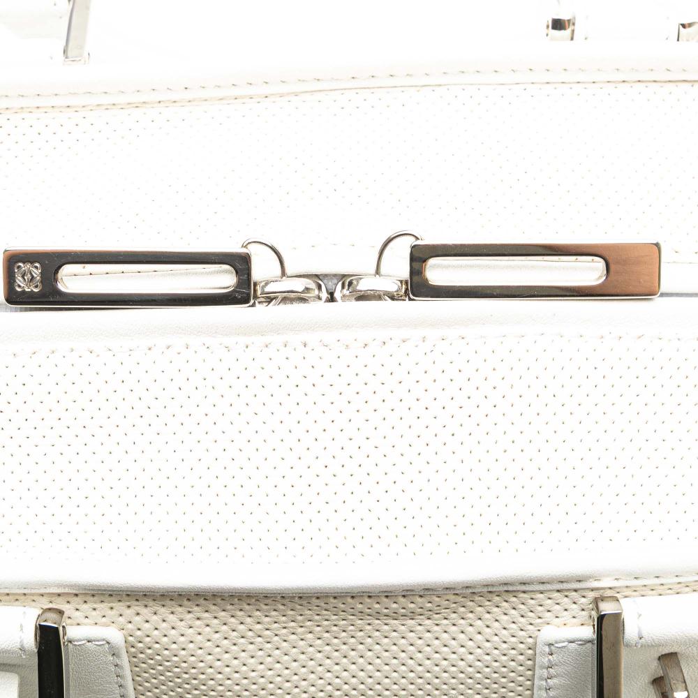 Loewe B LOEWE White Calf Leather Perforated Amazona 28 Spain
