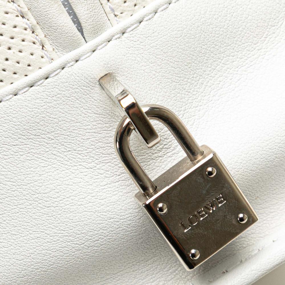 Loewe B LOEWE White Calf Leather Perforated Amazona 28 Spain
