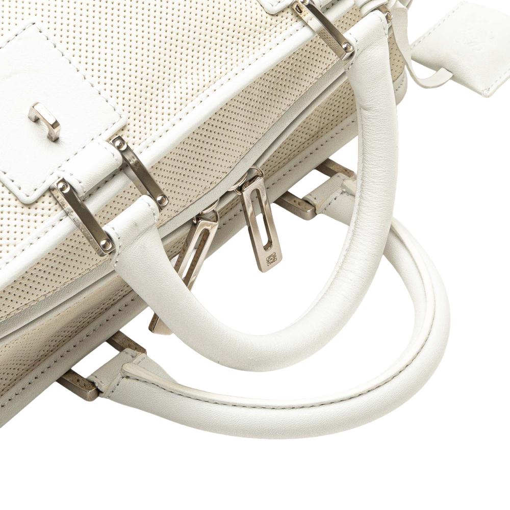 Loewe B LOEWE White Calf Leather Perforated Amazona 28 Spain