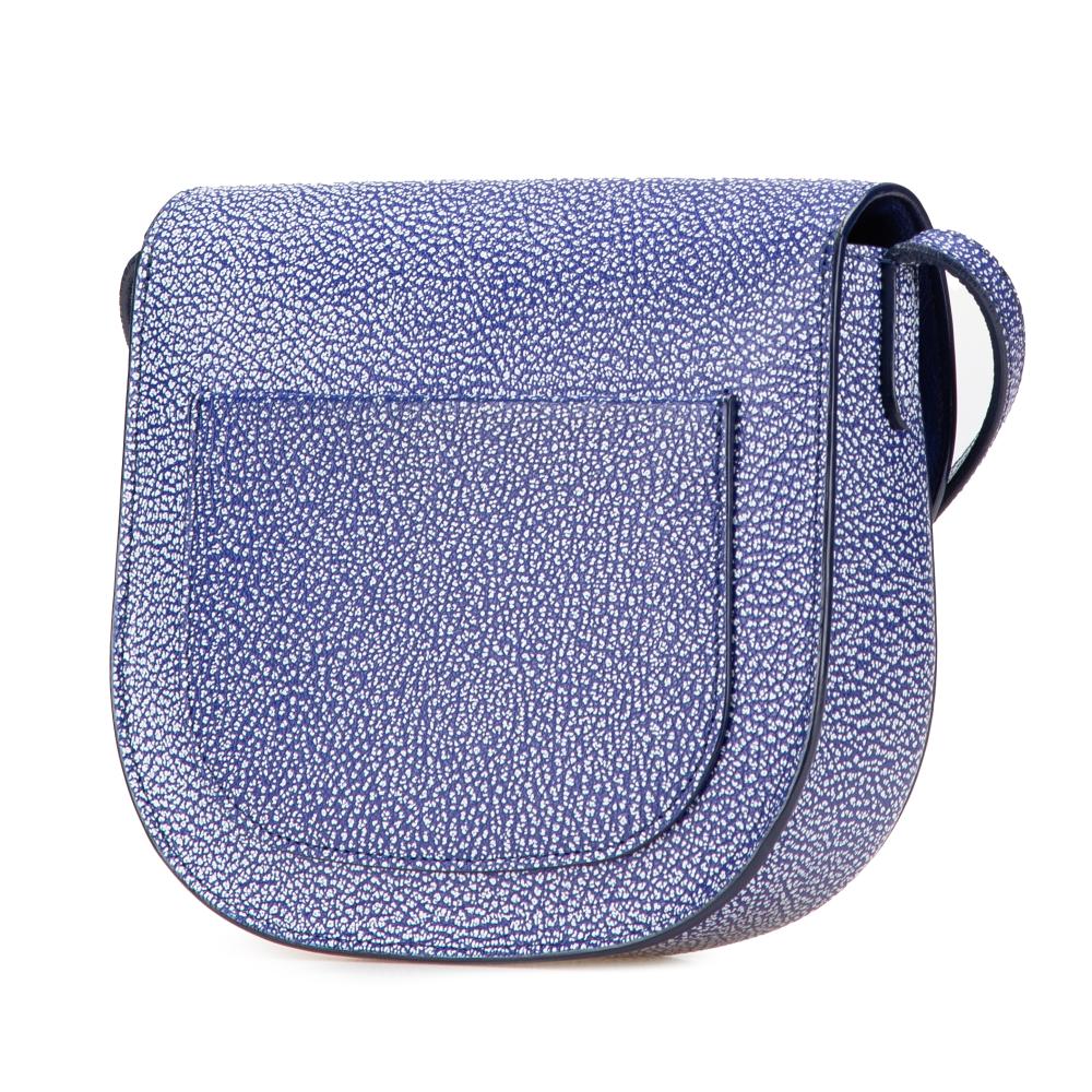 Celine B Celine Blue Goatskin Leather Small Trotteur Crossbody Italy