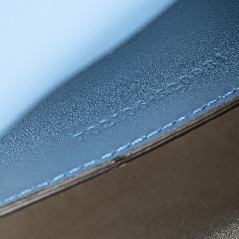 Gucci AB Gucci Blue Light Blue Calf Leather Mini skin Bamboo Top Handle Bag Italy