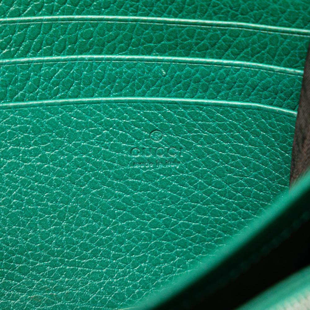 Gucci B Gucci Green Calf Leather Mini Dionysus Wallet on Chain Italy
