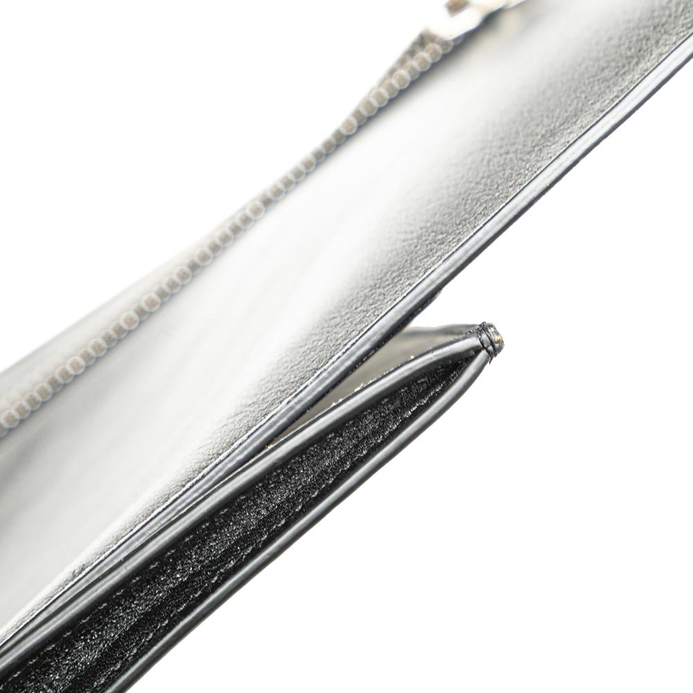 Valentino B Valentino Black Calf Leather VRing Neck Pouch Italy