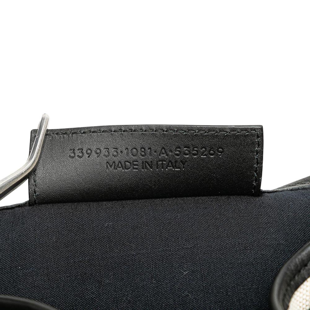 Balenciaga B Balenciaga White Canvas Fabric Navy Cabas Tote S Italy